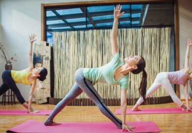 women yoga poses together for begineer