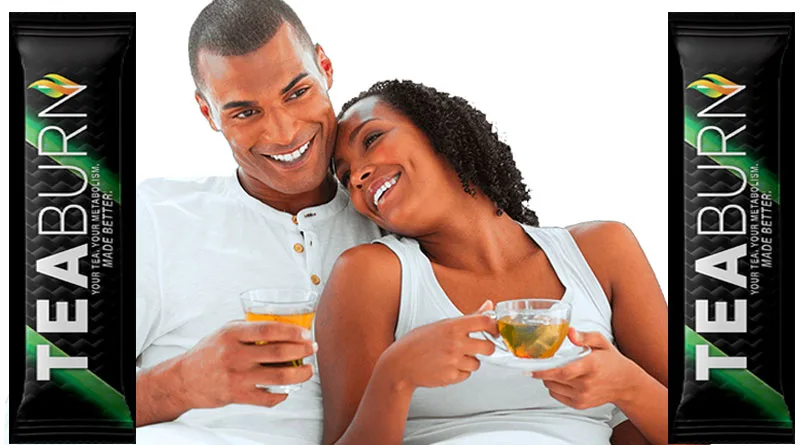 drinking tea burn happy couple