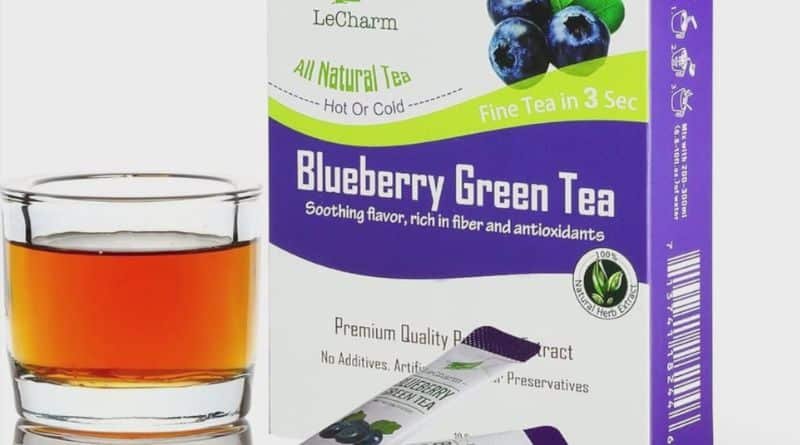 blueberry green tea enhances skin health