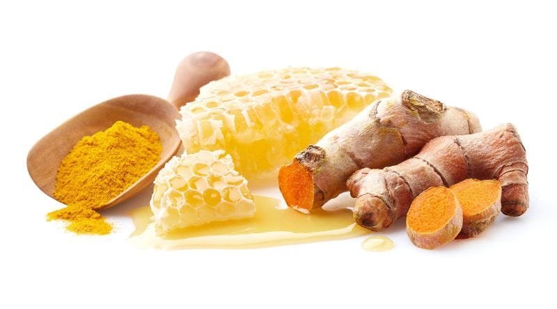 ingredients of turmeric and honey soap