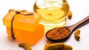 natural skincare for turmeric honey soap